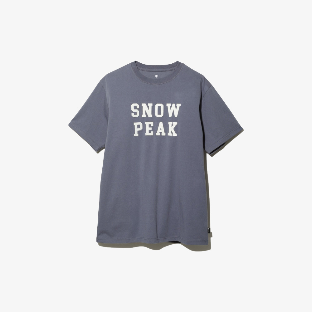 스노우피크 SNOW PEAK Felt Logo T shirt Slatenavy (TS-22AU001)